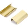 SYZOW 6 pezzi Maniglie Armadio Nascoste,Maniglie per Mobili da Cucina Maniglia del Cassetto,Oro,distanza foro dal centro 64mm