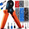 Retoo Set di pinze crimpatrici da 0,5-10 mm², 1200 manicotti, 4 punti, valigetta