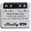 Shelly Plus PM Mini Gen 3, interruttore smart Wi-Fi, Bluetooth | Misuratore di potenza intelligente con fattore di forma ridotto, monitoraggio remoto dei consumi. Controllo da app.