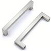 Drenky Maniglie per Mobili da Cucina, Argento Maniglia Armadio Cameretta Distanza Fori 128 mm Moderni Maniglie Cassetti in Acciaio Inossidabile con Viti, 2 pezzi