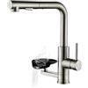 LakeBayMZC Rubinetto Lavello Cucina da Miscelatore Lavaglassi Estraibile Doppia Uscita | Rubinetto Cucina LakeBayMZC con Doccetta Estraibile Doppia Uscita, Rotazione 360°,Acciaio 304 Spazzolato per Cucina Bar Bagno