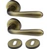 bricoleva.it Bricolevante Maniglie Porta Interna Disponibile in più Varianti vendute in set - Maniglia Bronzo Tonda per Porte (Tonda, Bronzata)