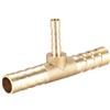 sourcing map 8 mm x 4 mm x 8 mm in ottone tubo riduttore barb raccordo a T a 3 vie connettore spinato aria acqua carburante gas