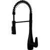 HOTTIST Rubinetto da cucina nero opaco, rubinetto da cucina ad alta pressione con doccetta estraibile, ad arco alto, girevole a 360°, 2 funzioni di spruzzo, molla a spirale, in acciaio inox