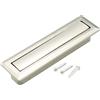 QUARKZMAN Rettangolare A filo Tirante Maniglia 65 x 12 mm Argento Tono | 1 pz, per Porta Scorrevole Armadio Tasca, Incassato, Nascosto, Metallo