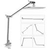 Gugxiom Estensione soffione doccia, 46 cm, braccio doccia regolabile, montaggio senza attrezzi, cromato, braccio prolunga per doccia per ogni angolo della doccia, attacco universale G1/2 (argento)