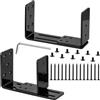 Xingwenhao Staffe per Barricata Porta, 2 Pezzi Staffe Adattabili in Ferro, per Rinforzo Serrature di Sicurezza, Porte Interne ed Esterne, cancelli, 2 x 4 Travature, o Altre Misure