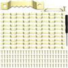 FONHREW 50 Pezzi Ganci per Quadri Muro Appendi Quadri Ganci per Foto Cornice a Dente di Sega con Dotazione Cacciavite e Viti Per Tele Foto Incorniciate Quadris Appendere Foto di Family Office (Oro-A)