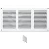TURVENT Griglia di Ventilazione 300x150 mm in Metallo Bianca con Rete Antinsetti - Griglia Aerazione per Parete e Soffitto - Copertura per Ventilazione e Sistemi di Estrazione Aria HVAC