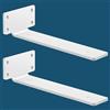 MLOQI 2 Pezzi Staffe per Mensole Pesanti Industrial, Reggimensola, Reggi Mensola da Muro, Staffe a L, 5 mm di Spessore con Viti Bianco(30 cm)