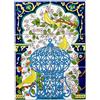 Pawakabano Piastrelle in ceramica orientali dipinte a mano, piastrelle da parete mediterranee, 45 x 30 cm (06-71)