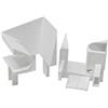 DIWARO.® - Imbuto Schüco per binari di guida in plastica per tapparelle, colore: bianco