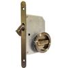 bricoleva.it Kit Serratura Porta Scorrevole Rosetta Tonda Con Nottolino, Maniglia con Serratura per Porta Scorrevole (Colore Bronzato)