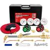 RX WELD Kit per saldatura a gas per ossigeno, acetilene, kit portatile per saldatura, con valvole di ritegno, CGA540 e CGA510