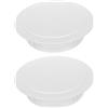 SWETRACE Tappo per Foro Tubo Muro Bianco in Abs 2 Pezzi, Copri Buchi Muro per Condotti da 152-168mm, Riduce Rumore e Nasconde Fori, per Cucina e Lavanderia