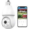 lvssiao Telecamera di sorveglianza WiFi con lampadina, telecamera di sicurezza 1080P con lampadina E27, telecamere PTZ a 360 gradi, telecamera WiFi per interni visione notturna rilevamento del movimento