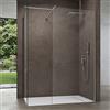 doporro Parete Doccia Walk-In 120x80 cm con 2 Pannelli Fissi e Barra | Vetro Temperato Trasparente 8 mm, Profilo in Alluminio, Fissaggio Stabile al Pavimento, Bordi del Vetro Arrotondati