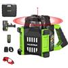 Huepar Kit Livello Laser Rosso Rotanti Autolivellante Elettronico, Huepar 360 Raggio Laser Orizzontale Strumento Livello LaserRotante Interno/Esterno Con Ricevitore, Occhiali Protettivi, Kit Custodia Rigida