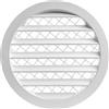 Repa Market Copertura di ventilazione in alluminio, griglia di ventilazione rotonda industriale, ventilazione sui bordi del tetto in metallo con schermatura, rete metallica - Bianco - 160 mm