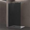doporro Parete Doccia Walk-In 80x200 cm Senza Porta con Barra Telescopica