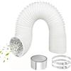 ComPDCVD Tubo flessibile per asciugatrice da 80 mm x 3 m Tubo portatile per condizionatore d'aria Tubo per asciugatrice Tubo di ventilazione Tubo di ventilazione in PVC flessibile per ventola di