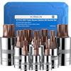 VORXEON 10PCS Chiavi XZN, Chiavi a Bussola Triple Square per 1/4'' 3/8'' 1/2'' Chiave Dinamometrica, Inserti per Avvitatore a Batteria, M4 - M18, in Acciaio Legato CR-V e S2, per Riparazione Moto Auto