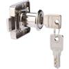 Zerodis Cilindro Credenza Blocco del Cassetto Lega di Zinco Blocco Catenaccio Base Quadrata Vite fissa Serratura Sicurezza per Mobili con 2 Chiavi per Domestico Ufficio (138-22)