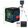 RockSeed Livella laser con Treppiede,RockSeed Verde Croce Livella Laser a Punti Orizzontali e Verticali Livella Laser Autolivellante con Modalità Manuale/Autolivellante IP54