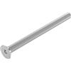 SECCARO Vite a testa svasata M6 x 80 mm, acciaio inox V2A VA A2, DIN 7991 / ISO 10642, esagono incassato, 20 pezzi