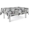ECOMMERC3 Tovaglia plastificata antimacchia rettangolare 100x140 Zen Pietre | Per il tavolo piccolo della cucina, superficie in PVC, i liquidi restano sopra, acqua e sapone neutro