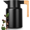 VINATO Termos Caffè in Acciaio Inox 304 - Caraffa Termica Senza BPA con Manico Effetto Legno, Tenuta Stagna per Caffè, Tè e Latte, Borraccia Termica 1.5 Litri