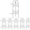 Relaxdays Recinzione per Aiuole, 6 Pannelli, H x L: 81 x 38 cm, per Aiuole in Giardino, Design Decorativo, Ferro, Nero