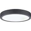 Paulmann 71055 Pannello LED Cosara rotondo 15W IP44 1300lm plafoniera 300mm grigio scuro plastica/tessuto 4000K lampada per il bagno