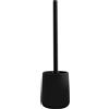 MSV - Scopino per WC con Supporto in Ceramica - Modello MAONIE - Setole Resistenti all'Usura - 10,4 x 38,8 cm - Autoportante - Porta scopino Non Fisso - Design Classico - Nero