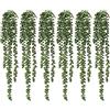 dallisten 6 piante grasse artificiali da appendere, filo di perle finte, piante verdi, decorazione per parete, casa, giardino, interni ed esterni