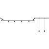 BRILONER - Set completo di binari, 6x spot GU10 orientabili, 2x GU10 a sospensione, sistema di binari a soffitto, binario per faretti, lampada a soffitto, faretto, 5,25m, nero