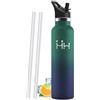 Mulbijeo Borraccia Termica 1 Litro, Senza BPA, Borraccia Termica, Sottovuoto a Doppia Parete, Bottiglia Termica, 18/8 Acciaio Inox, Borracce Termiche, con Cannuccia, Termos per Palestra, Sport, Bici