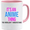 Jungle Mug kpop Tazza anime con scritta It's a Kpop Thing | Divertente tazza da caffè idea regalo per i fan di anime | Kpop Merch Tazza Ufficio Scuola | Ceramica, Bianco/Rosa, 330 ml