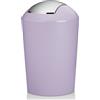 kela Cestino per cosmetici viola 1,7 l, mini cestino da bagno con coperchio a ribalta, plastica, MARTA, piccolo cestino da tavolo viola pastello opaco