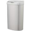 Amazon Basics Pattumiera in acciaio inox, automatica, rettangolare, da 50 litri, acciaio inossidabile