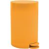 MSV - Osaki Cosmetic Bin - 3 Litri - Coperchio - Pattumiera a pedale per WC e bagni - Compatta - Spazio ridotto - con contenitore interno rimovibile - Zafferano
