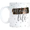 Little Pear Tazza da caffè a pois, accessorio per la festa della mamma, per neomamme e mamme in attesa, 370 ml