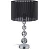 Relaxdays Lampada da Tavolo, Abat-Jour dal Design in Cristallo, H x D: 54 x 29,5 cm, Attacco E27, con Paralume, Nero