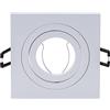 Wonderlamp W-E000004 Classic Classic - Kit di faretto da incasso quadrato, Portalampade incluso: GU10, 9 x 9 x 2,5 cm, colore bianco