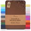 NatureMark lenzuolo in microfibra - morbido, traspirante e facile da curare - 180x200-200x220 cm, Marrone Cioccolato