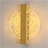 Comely Applique da Parete Interno, Oro 12W 1500LM Lampada da Parete 3000K | Moderna Applique da Parete Rotonda, Oro Lampada da Muro Interno per Camera da Letto Soggiorno Corridoio Scale