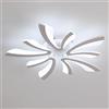 Comely Plafoniera da soffitto LED moderna, bianca, 50W, 5625 LM. Design elegante a cinque teste in alluminio e acrilico, ideale per soggiorno, camera da letto. Luce bianca fredda 6500K, 70cm
