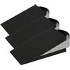 Westcott Fermaporta a forma di cuneo nero | Fermaporta in gomma con maniglia in acciaio inossidabile | Base antiscivolo | 12 cm x 5 cm x 3 cm | E-19000 00 (Confezione da 3)
