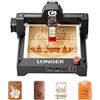 LONGER Ray5 mini Incisore Laser, Incisore Laser 3.5W ad alta velocità con Wi-Fi, Arresto di Emergenza, CNC per DIY e incisione su legno, acrilico e pelle, area di lavoro 140 × 130 mm