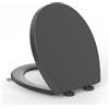 YEAUPE PRO Tavoletta WC Universale Forma O in PP, Chiusura Ammortizzata | Copriwater WC Sgancio rapido a pulsante, facile da pulire, 44,6 x 37,2 x 4,3 cm, compatibile WC standard domestici